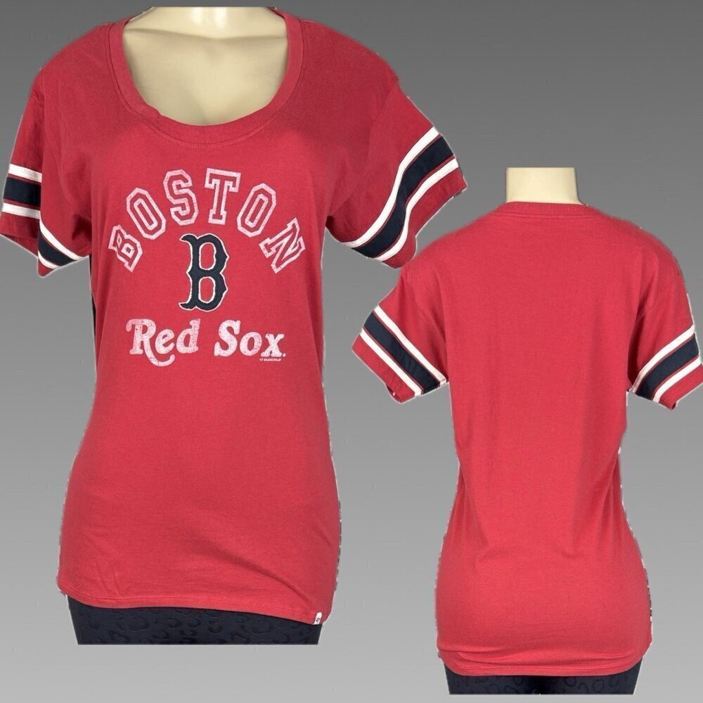 47 Brand Jrs XL Red Boston Red Sox Graphic Crew Cotton Short Sleeve Jersey Tee